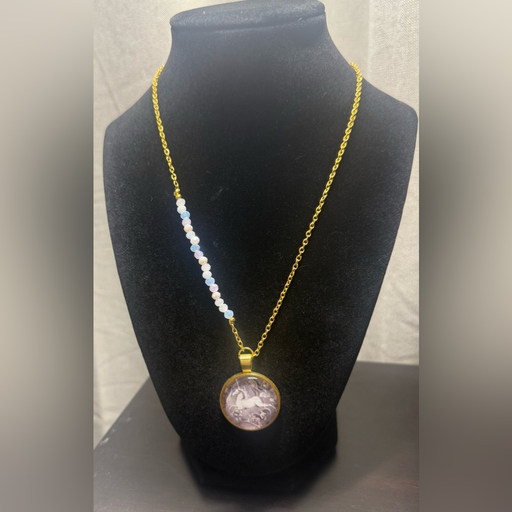 Elegant Gold Unicorn Pendant Necklace